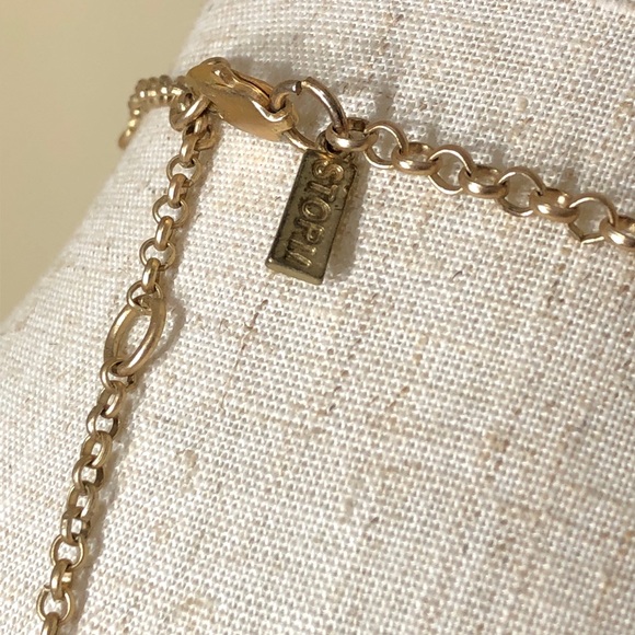 Vintage Storm Jade Green & Blue Statement Necklace Spring or Valentines Gift - Picture 4 of 4